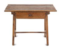 A Primitive Pine Trestle Table
