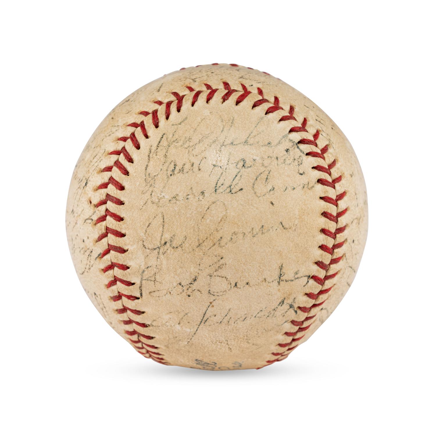 A Multi Signed Autograph Baseball Featuring Joe Medwick and Notables (Beckett Authentication Services Letter of Authenticity)