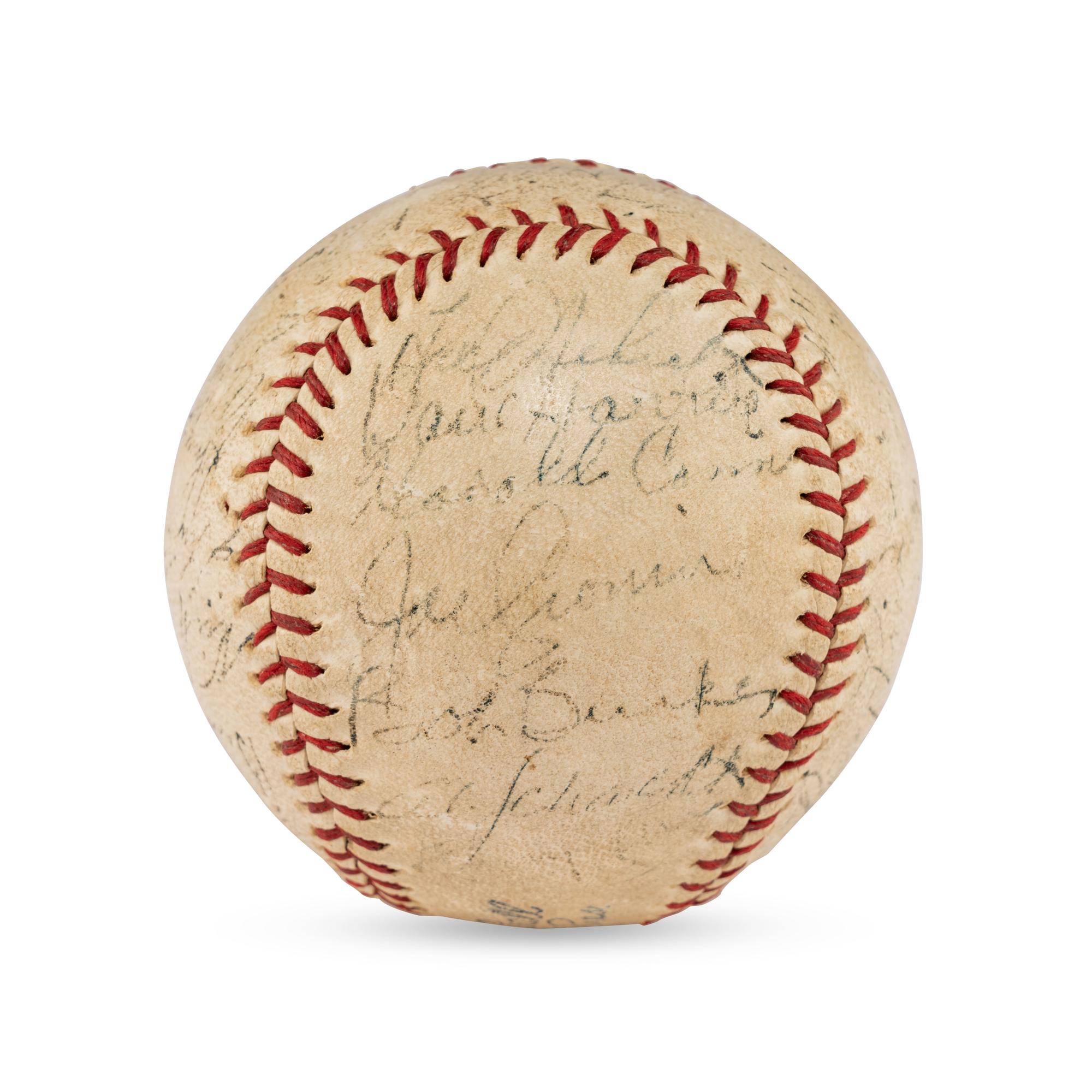 A Multi Signed Autograph Baseball Featuring Joe Medwick and Notables (Beckett Authentication Services Letter of Authenticity)