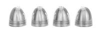 A Set of Four French Silver-Plate Casters, Christofle, Paris, 20th Century, each of domed form with a ribbed lower band.