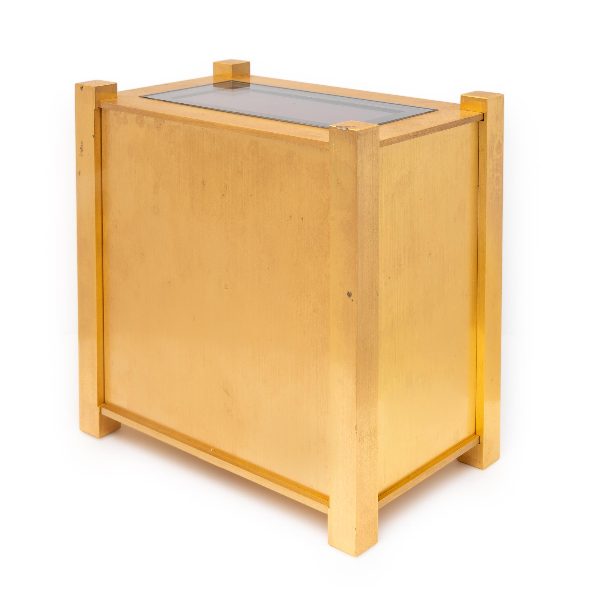 Patek Philippe, Ref. 928, Brass 'Pendule Carrée' Desk Clock