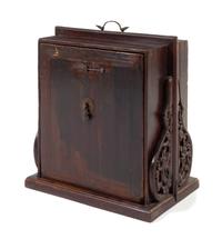 A Chinese Hardwood Traveling Scholar's Bookcase, Tushu Xinggui Height 26 x width 24 x depth 14 inches. — 18TH/19TH CENTURY