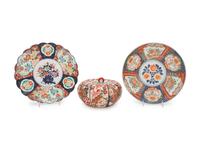 Three Imari Palette Porcelain Articles