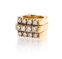 A Yellow Gold and Diamond Ring, 23.30 dwts.