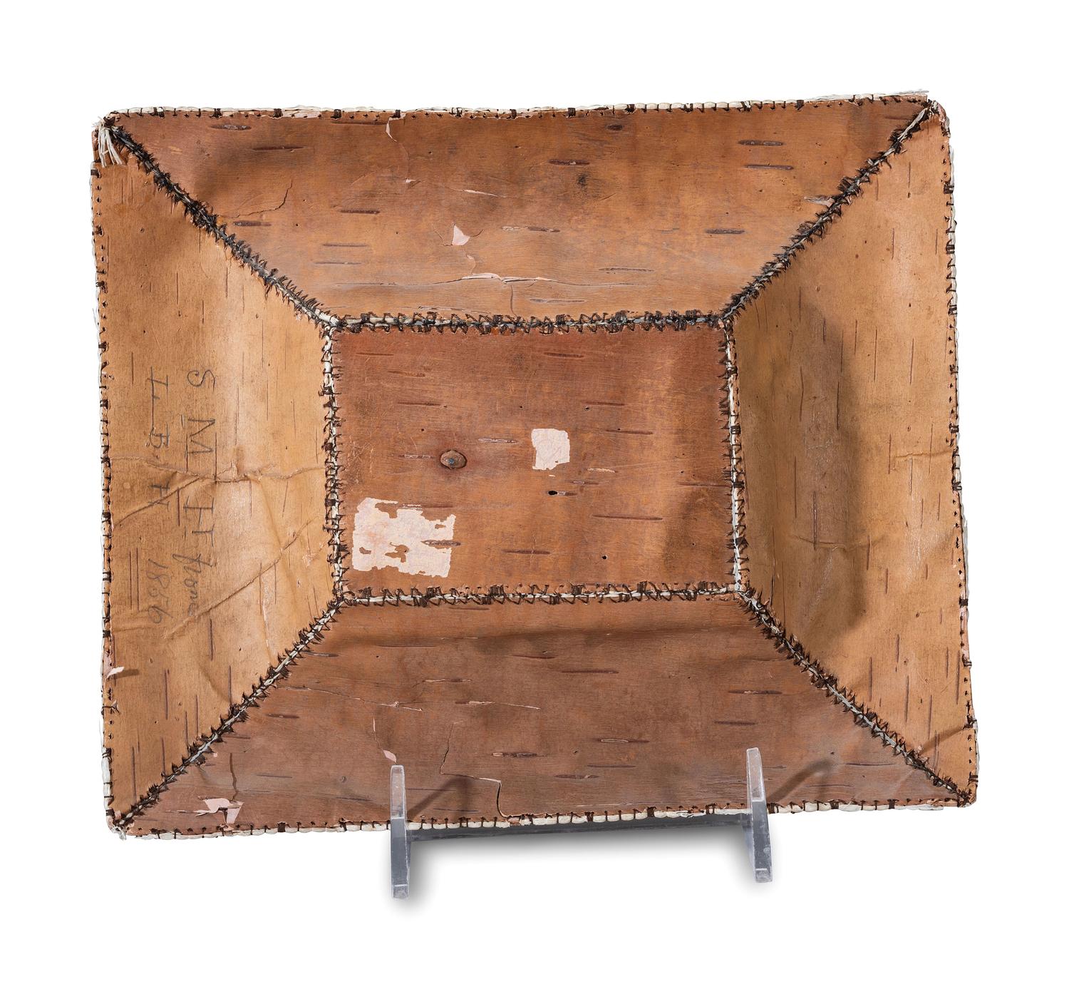 Huron Moose Embroidered Birchbark Tray