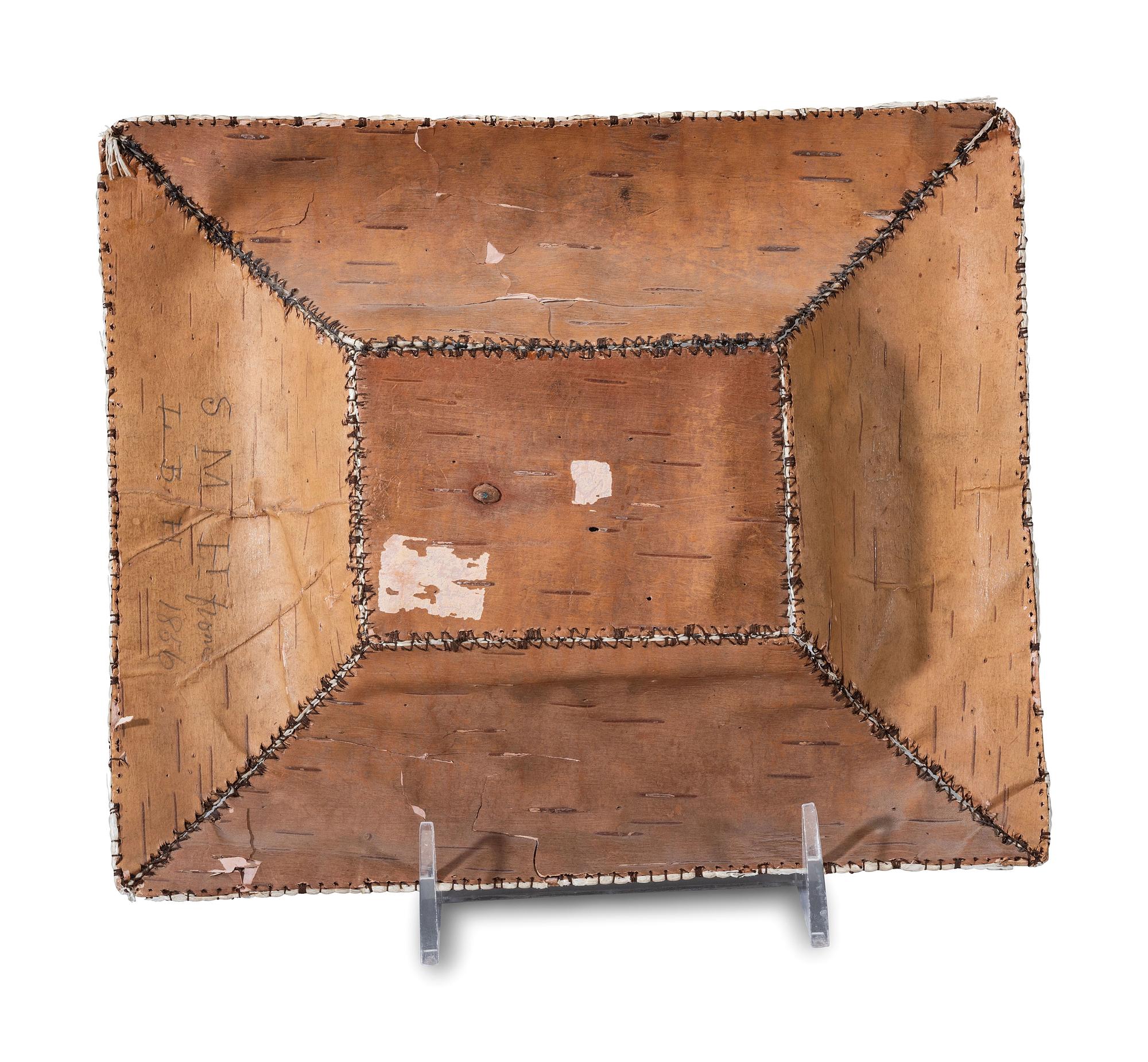 Huron Moose Embroidered Birchbark Tray