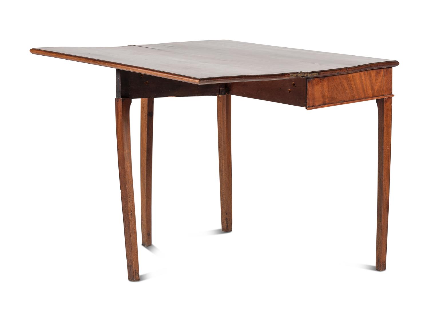 A George III Figured Mahogany Game Table