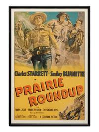 Vintage Movie Poster, Prairie Roundup