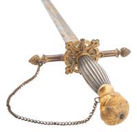 [CIVIL WAR]. Sword, war-date photograph, medical officer's sash, belt and buckle identified to Surgeon William J. McDermott, New York.