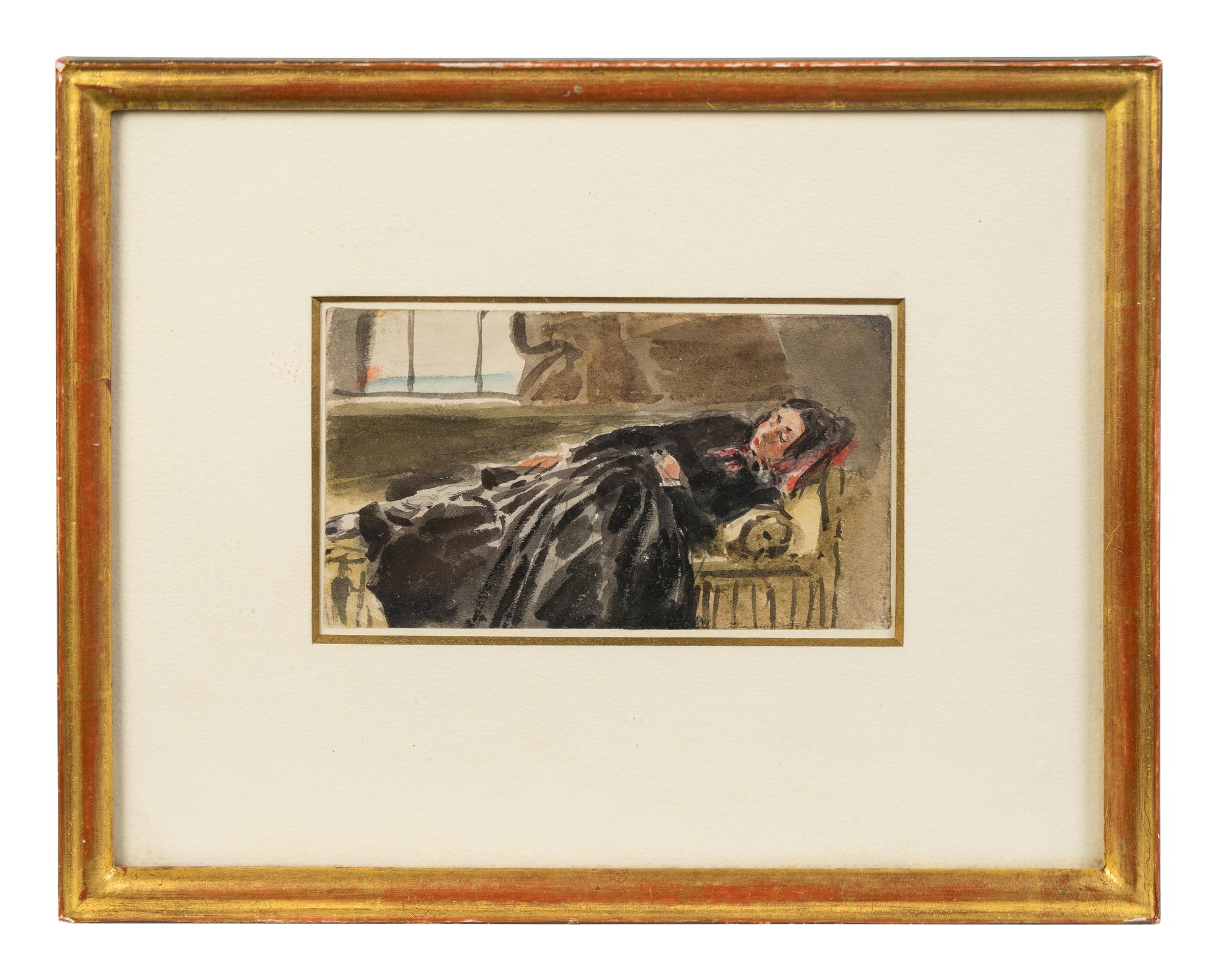 Lady Reclining on a Sofa