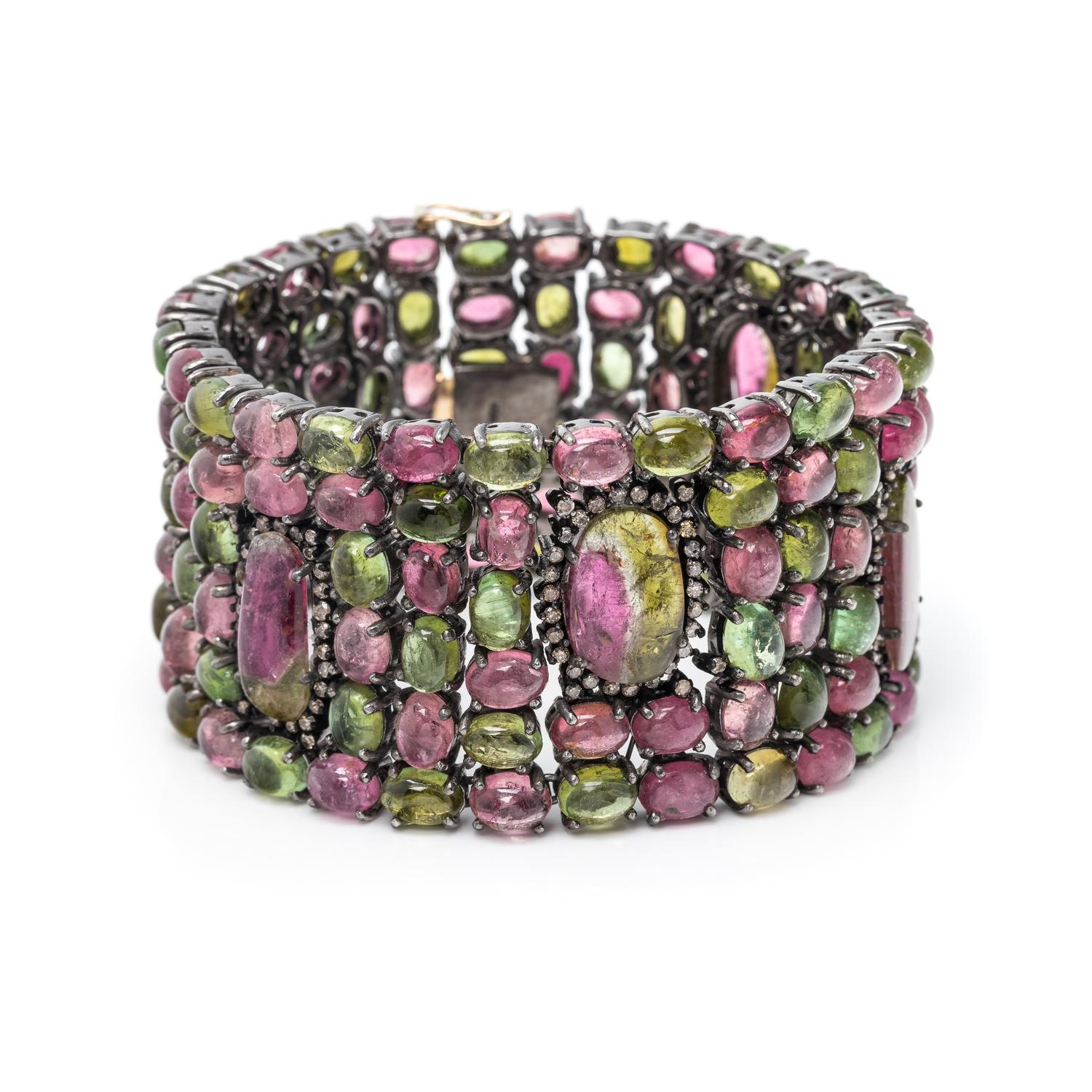 TOURMALINE AND DIAMOND BRACELET