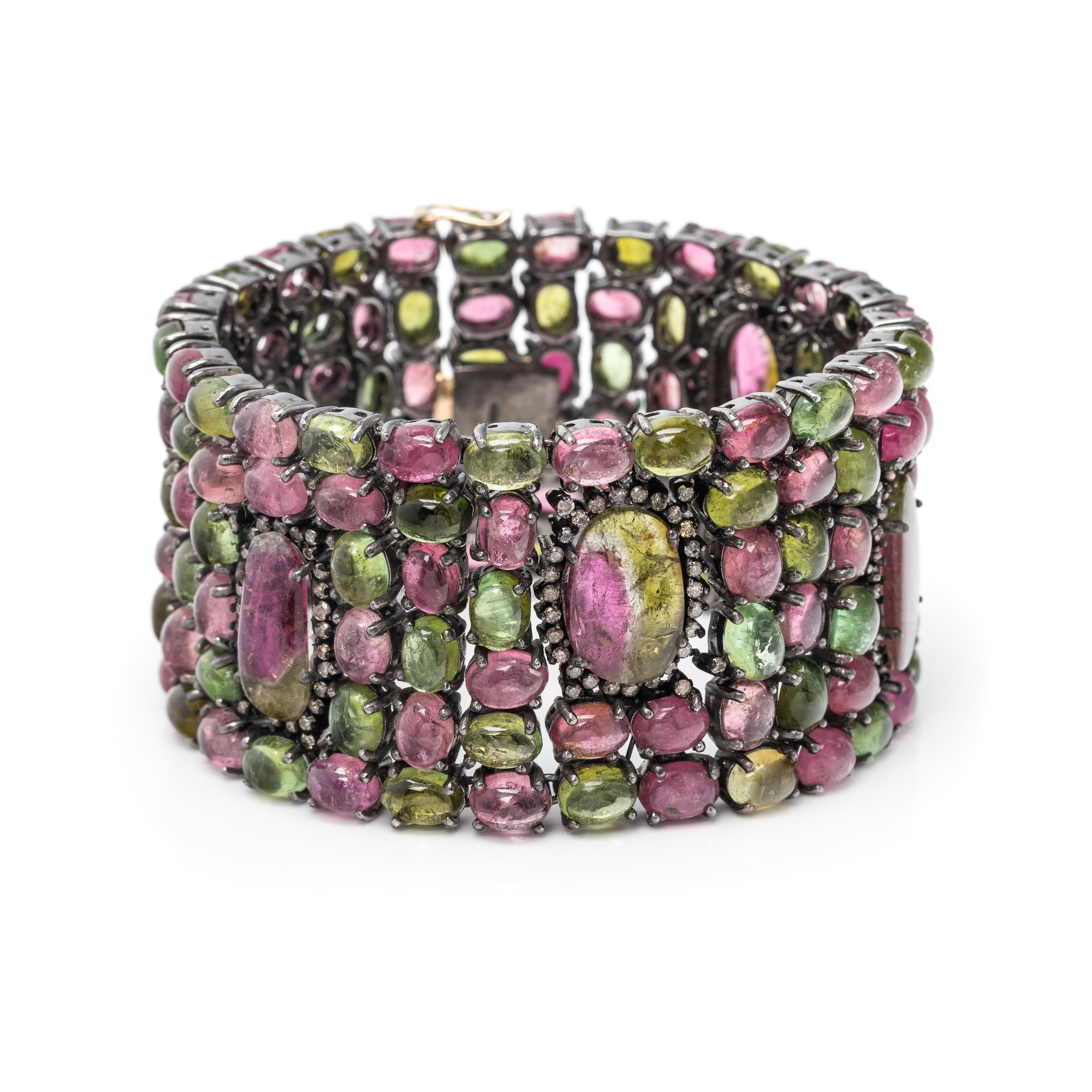TOURMALINE AND DIAMOND BRACELET