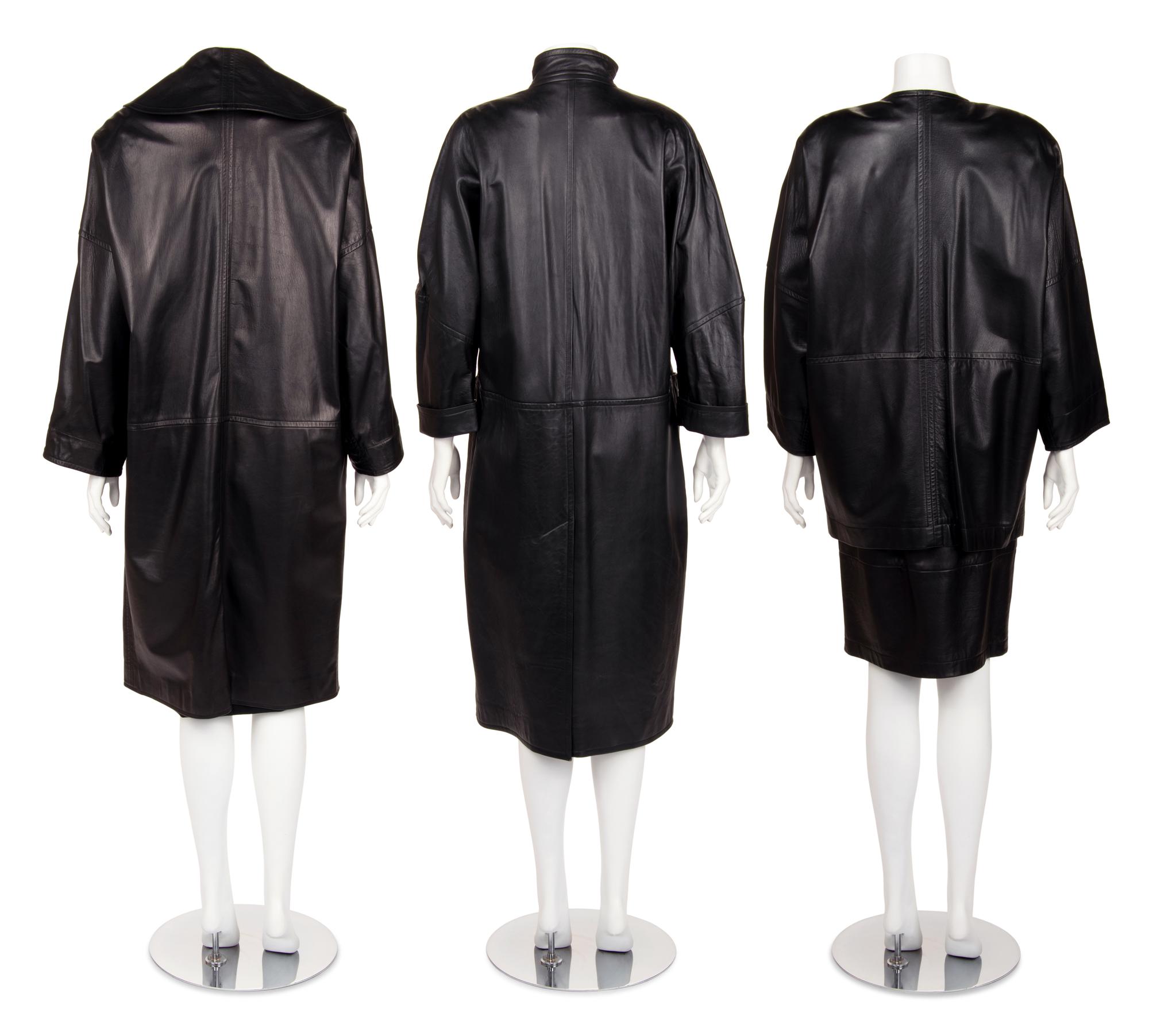 Nine Jean Muir Leather Outerwear Pieces, 1980s
