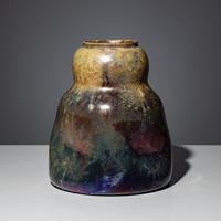 Large vase with seashell decor