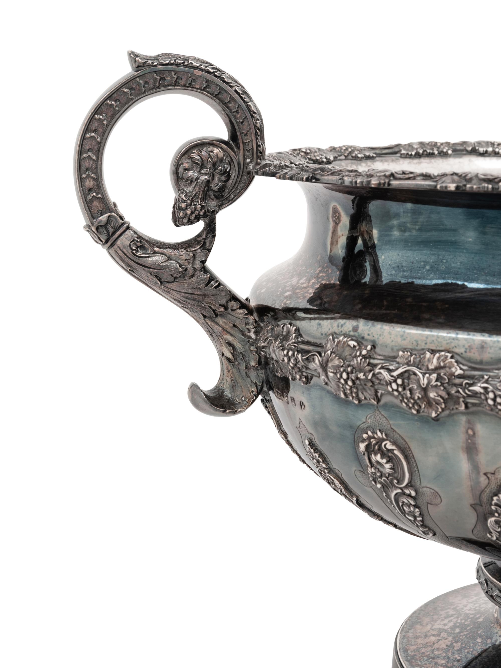 A Scottish Victorian Silver Punch Bowl