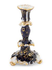 A Russian Kornilov Factory Porcelain Candlestick