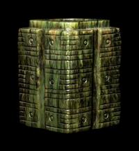 A Chinese Carved Green Jade Cong
