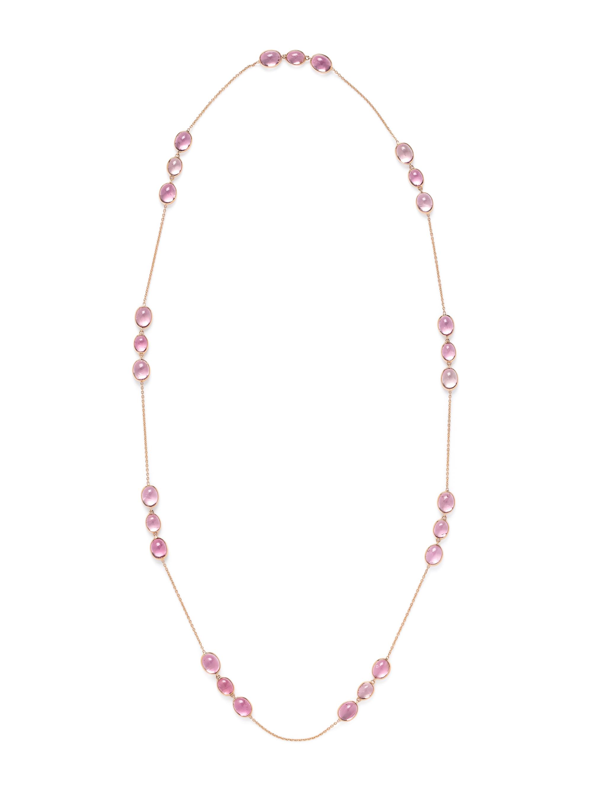 ROSE GOLD AND PINK TOURMALINE NECKLACE