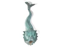 A patinated bronze fountain dolphin spitter, 20th century