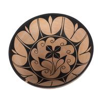 Large Pottery Bowl, with Floral Design