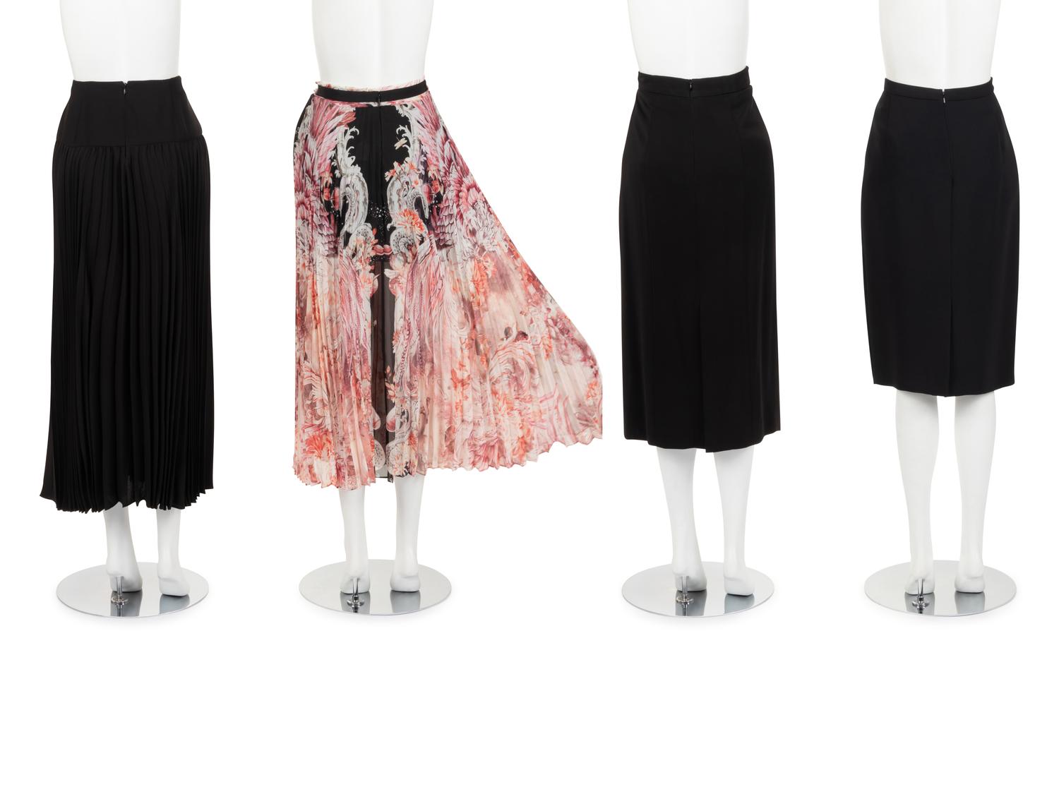 Four Designer Skirts: One Cavalli, One Chanel, One Dior and One Valentino
