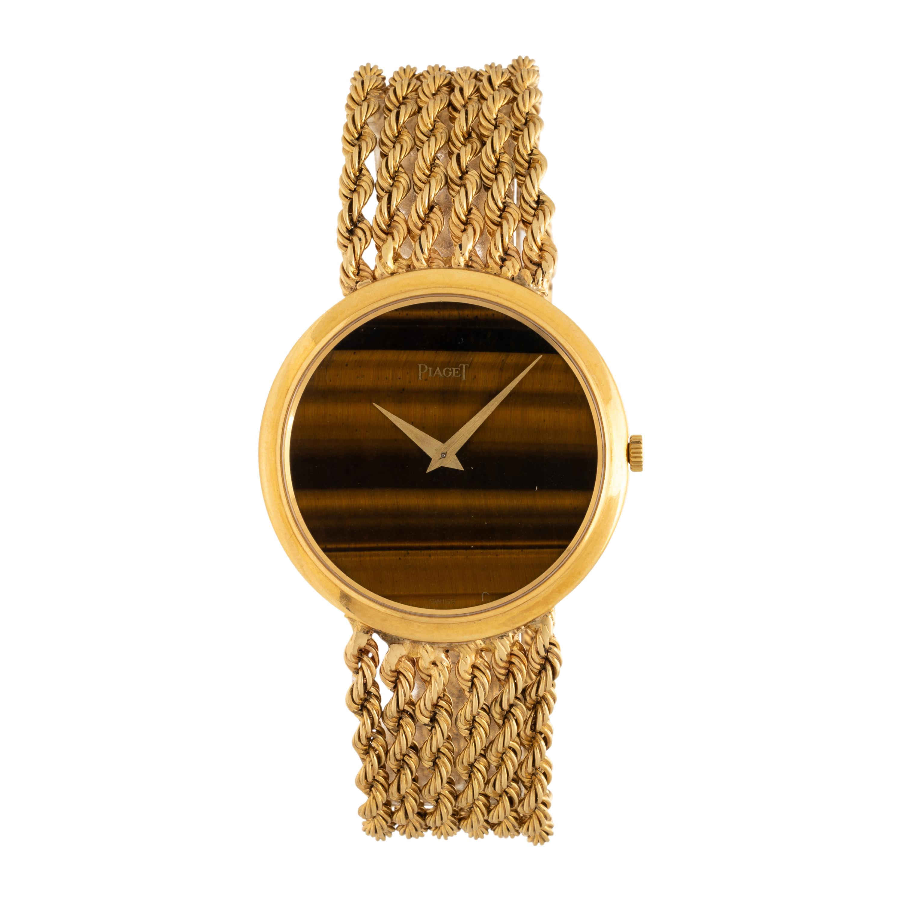 Piaget, Ref. 902, 18K Yellow Gold Watch with Tiger's Eye Dial