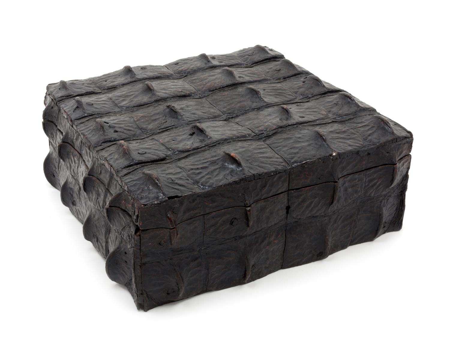 A Large Alligator Skin Table Casket — 19TH/20TH CENTURY