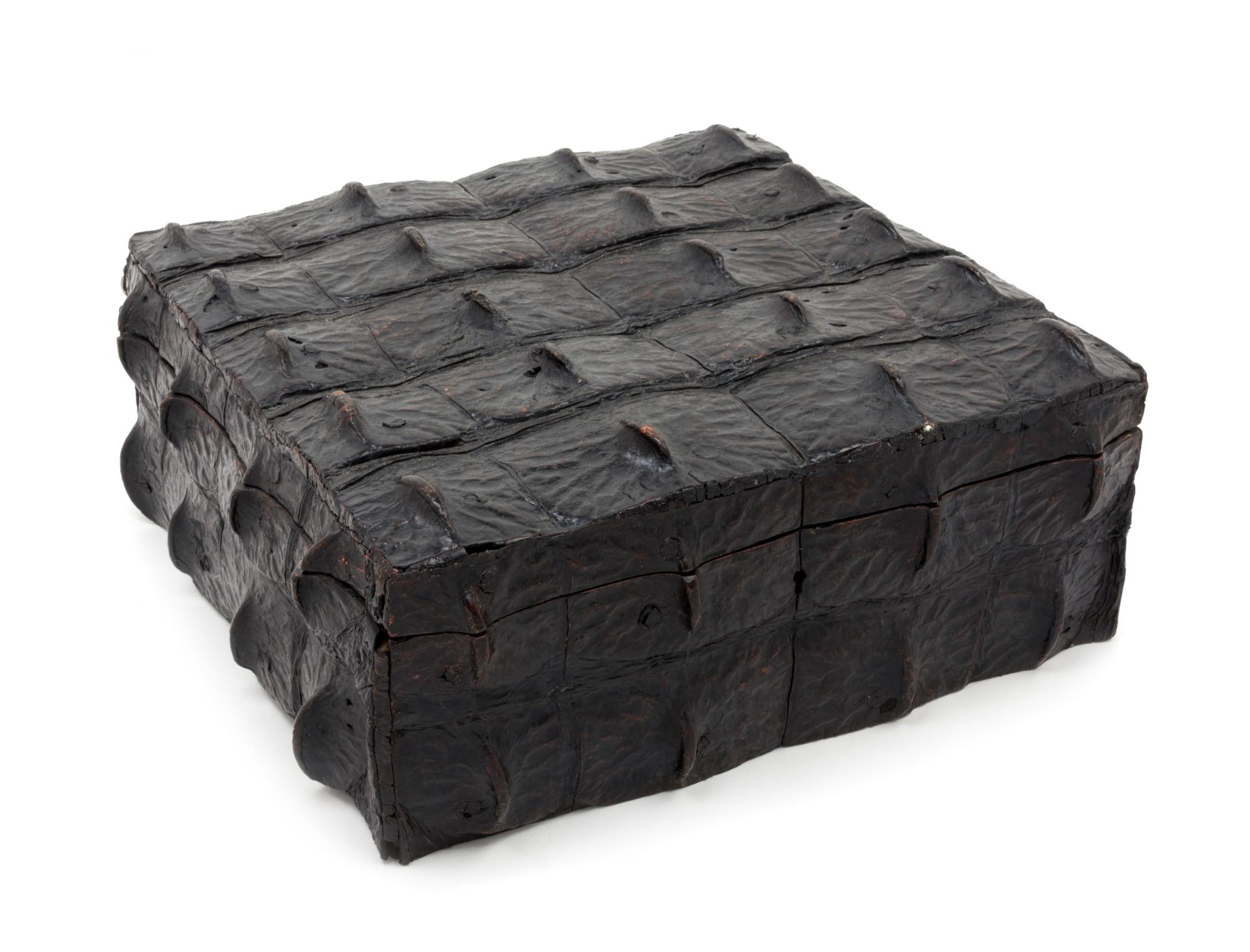 A Large Alligator Skin Table Casket — 19TH/20TH CENTURY
