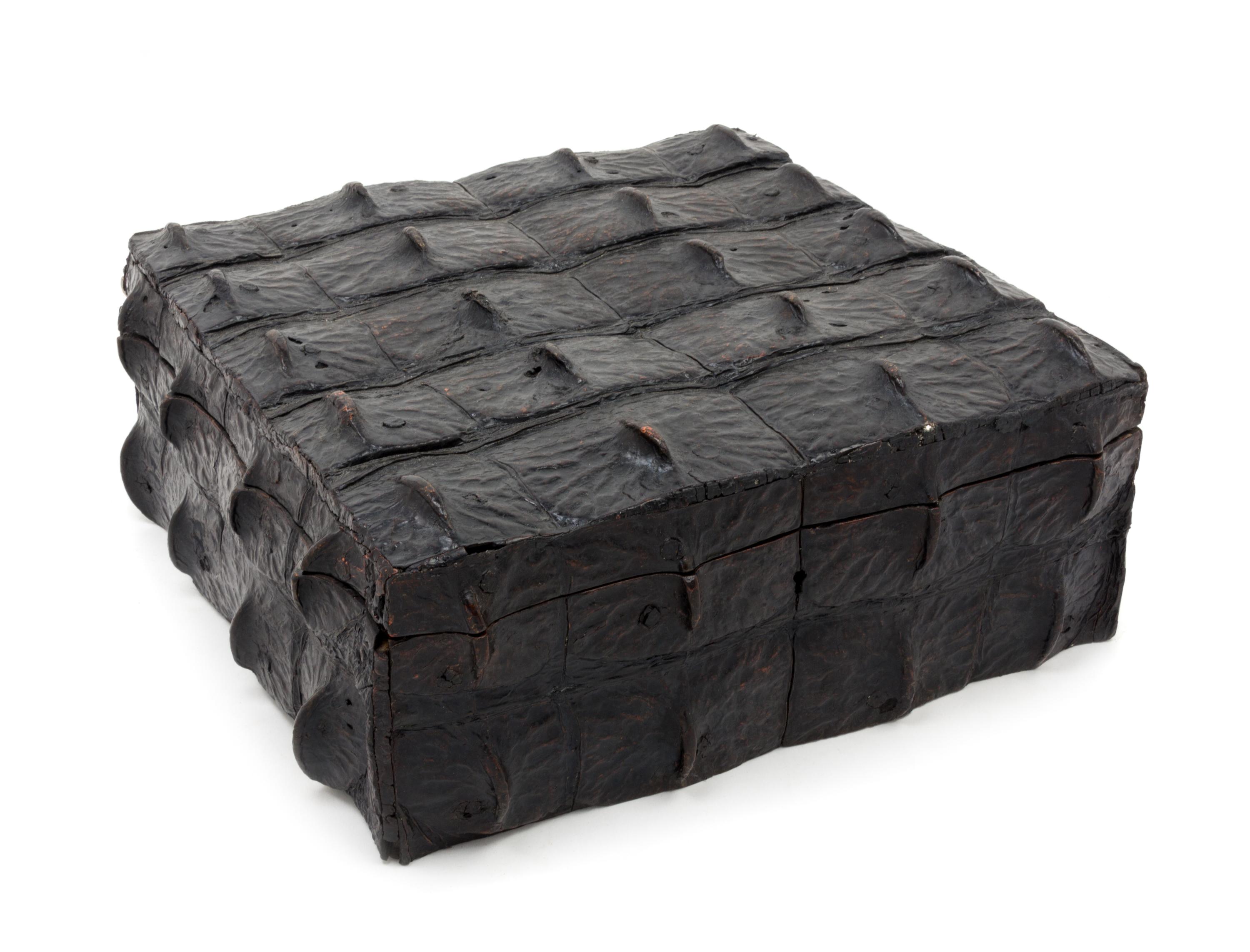 A Large Alligator Skin Table Casket — 19TH/20TH CENTURY