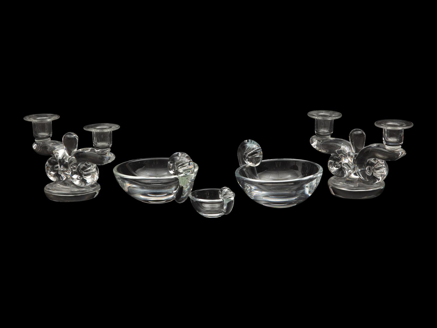 Five Steuben Glass Articles