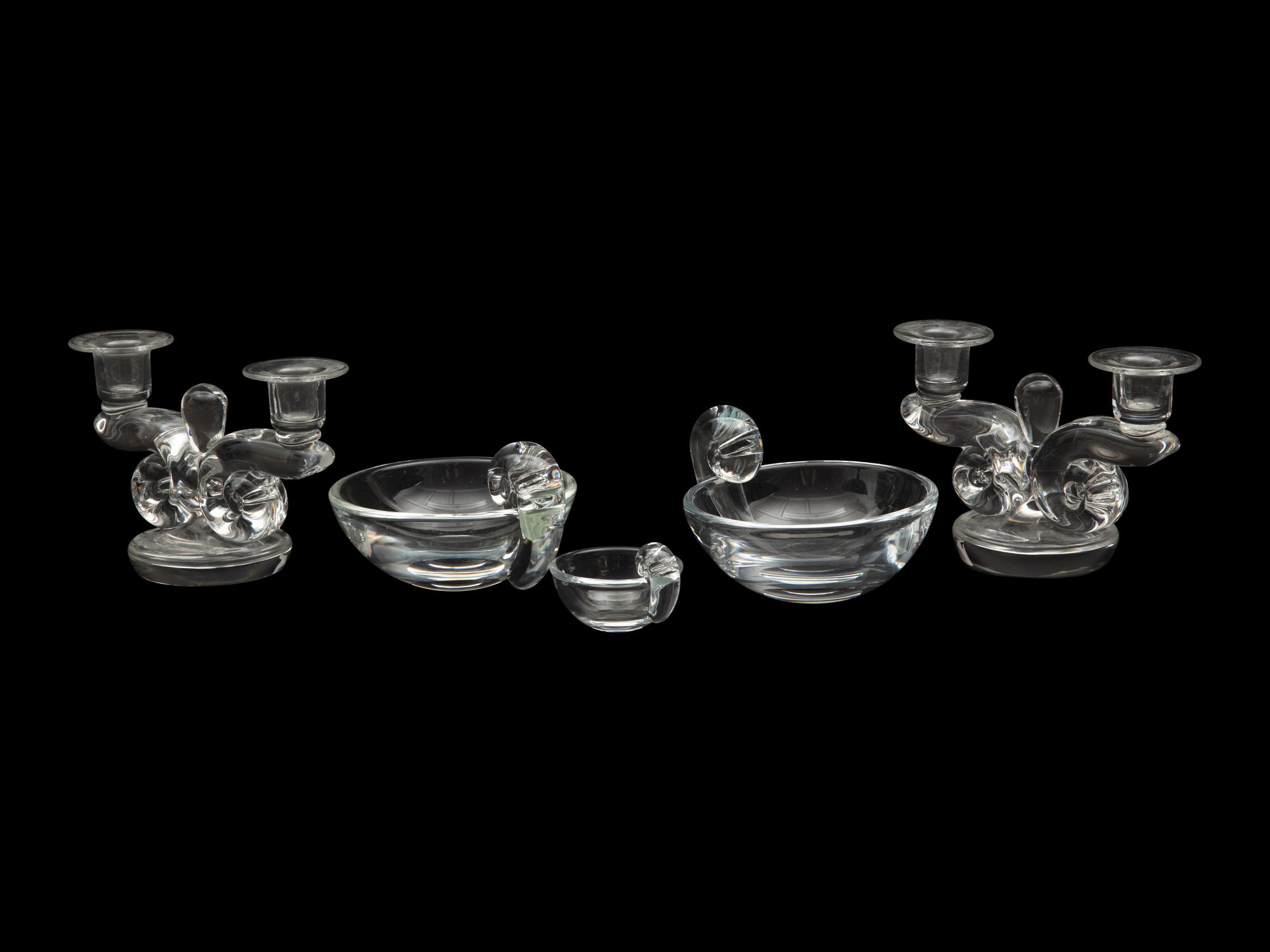 Five Steuben Glass Articles