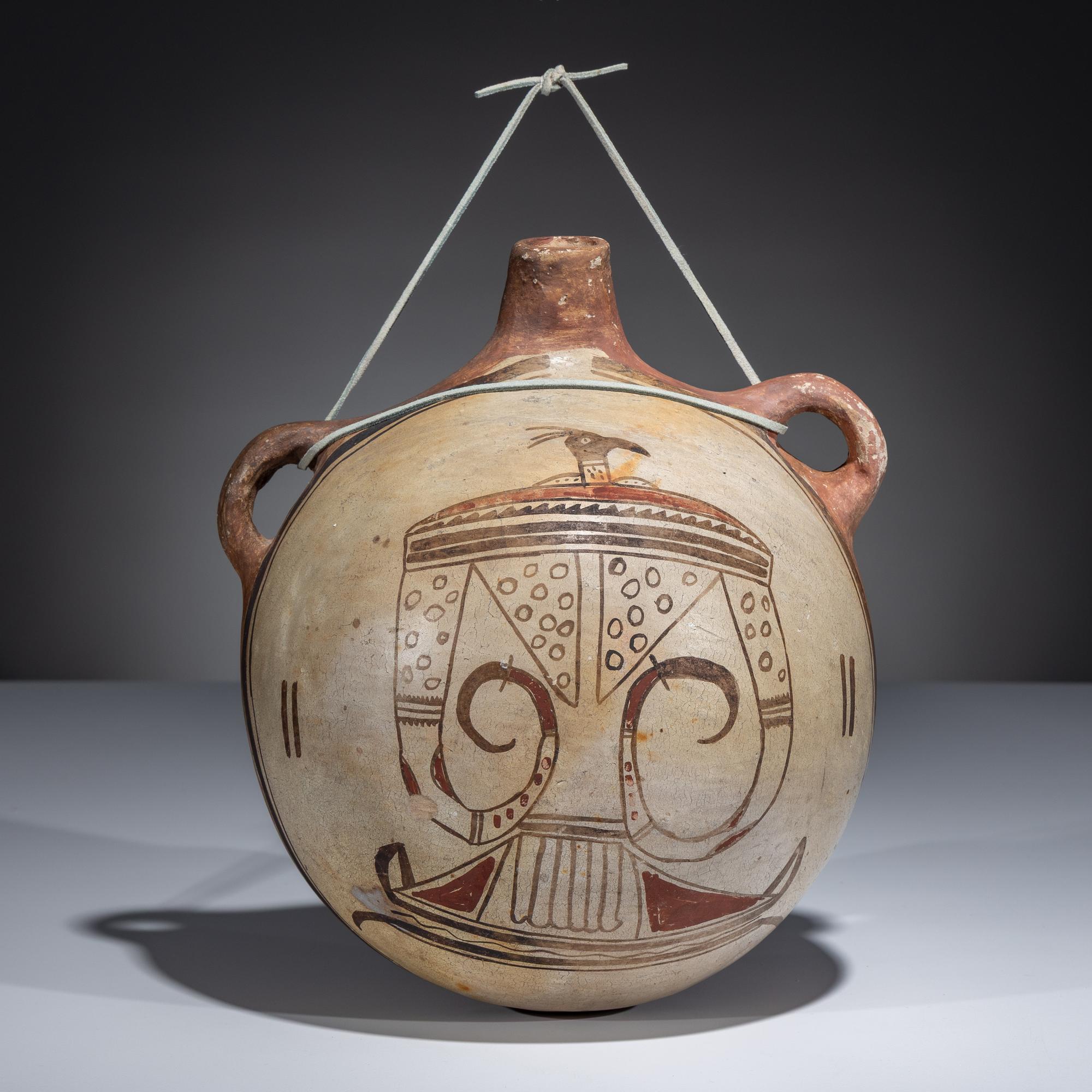 Large Hopi Pottery Canteen