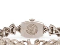 GLYCINE, 14K WHITE GOLD AND DIAMOND WRISTWATCH