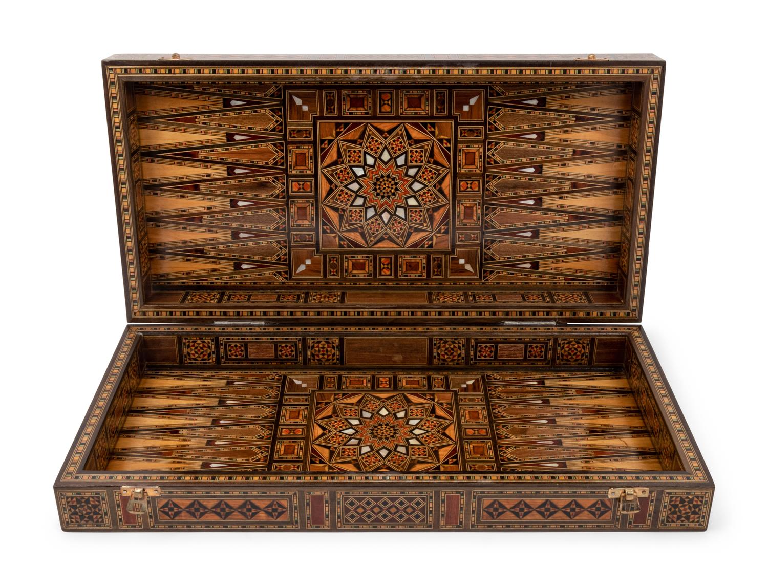 Three Syrian Mosaic Marquetry Game Boards