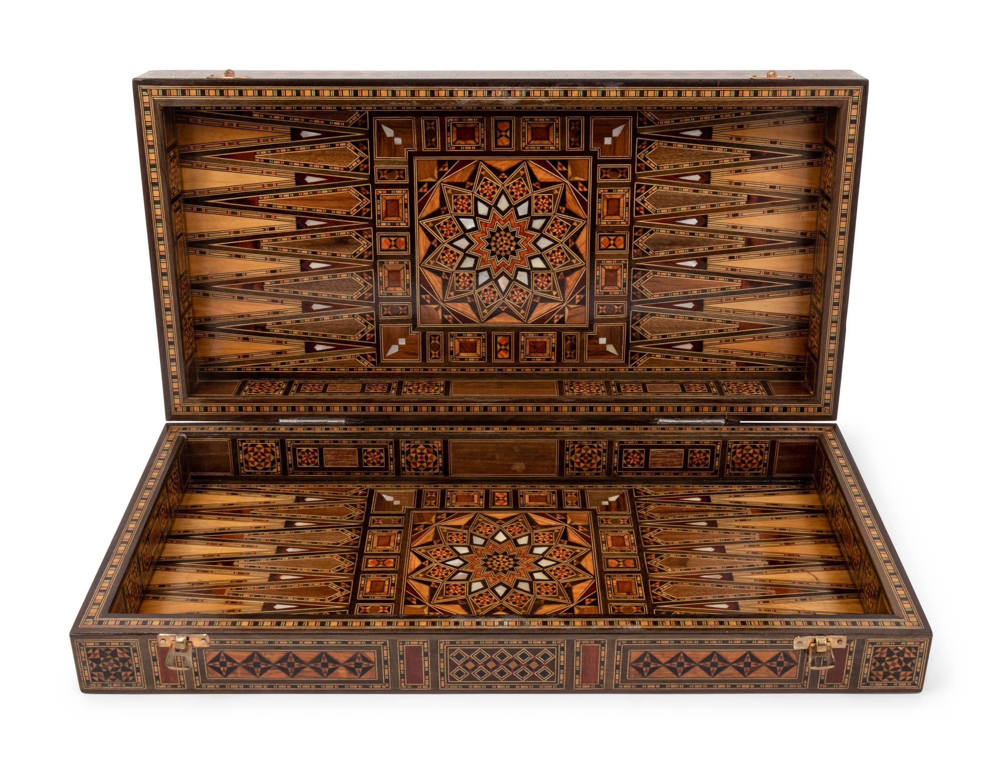 Three Syrian Mosaic Marquetry Game Boards