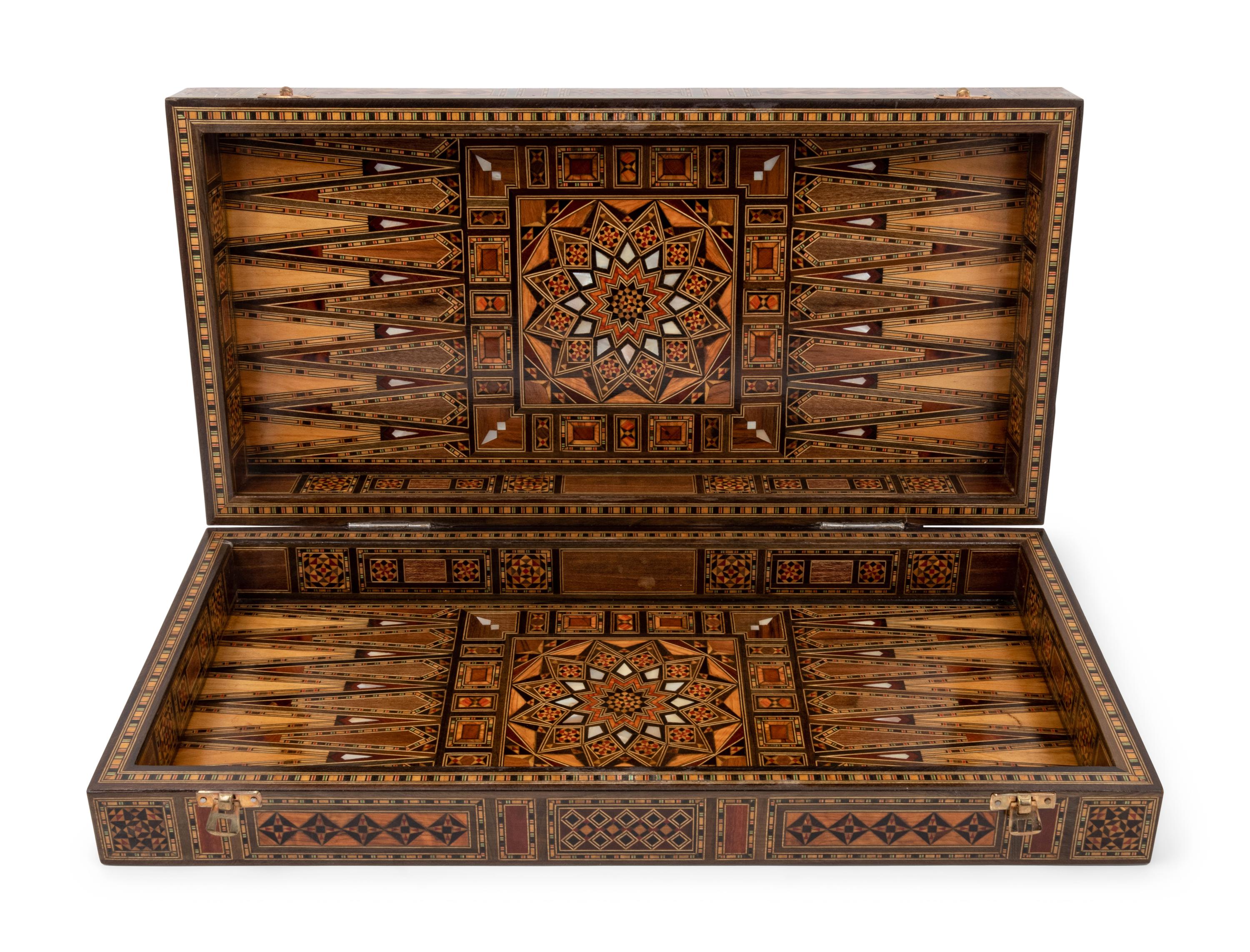 Three Syrian Mosaic Marquetry Game Boards
