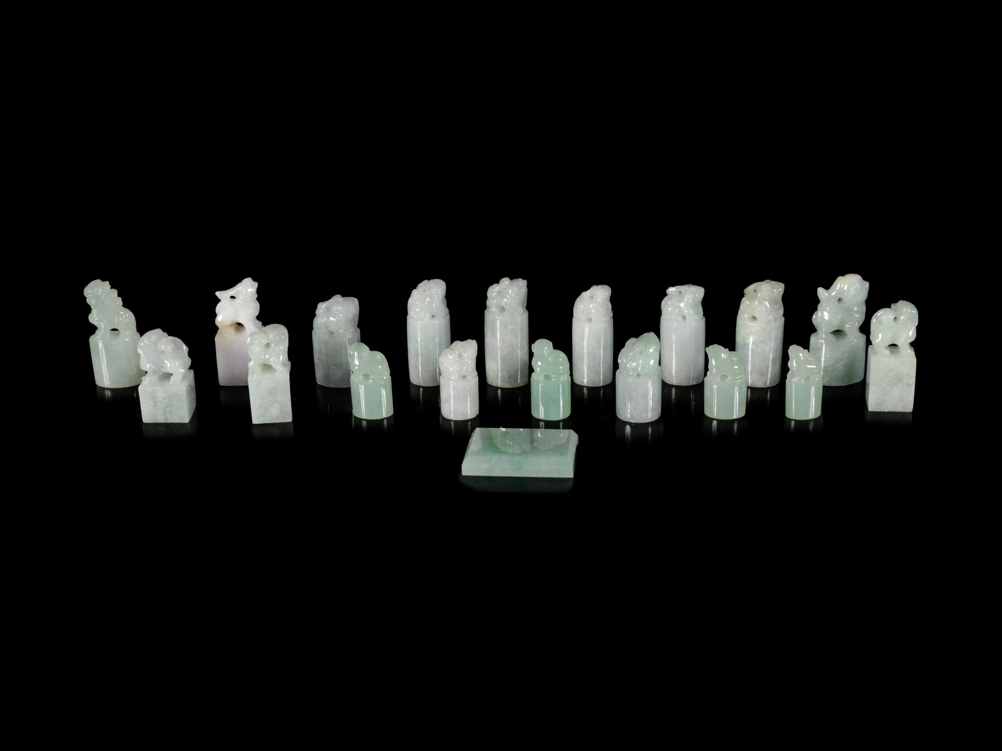 A Collection of Chinese Jadeite Seals