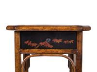 A Lacquer and Bamboo Pedestal