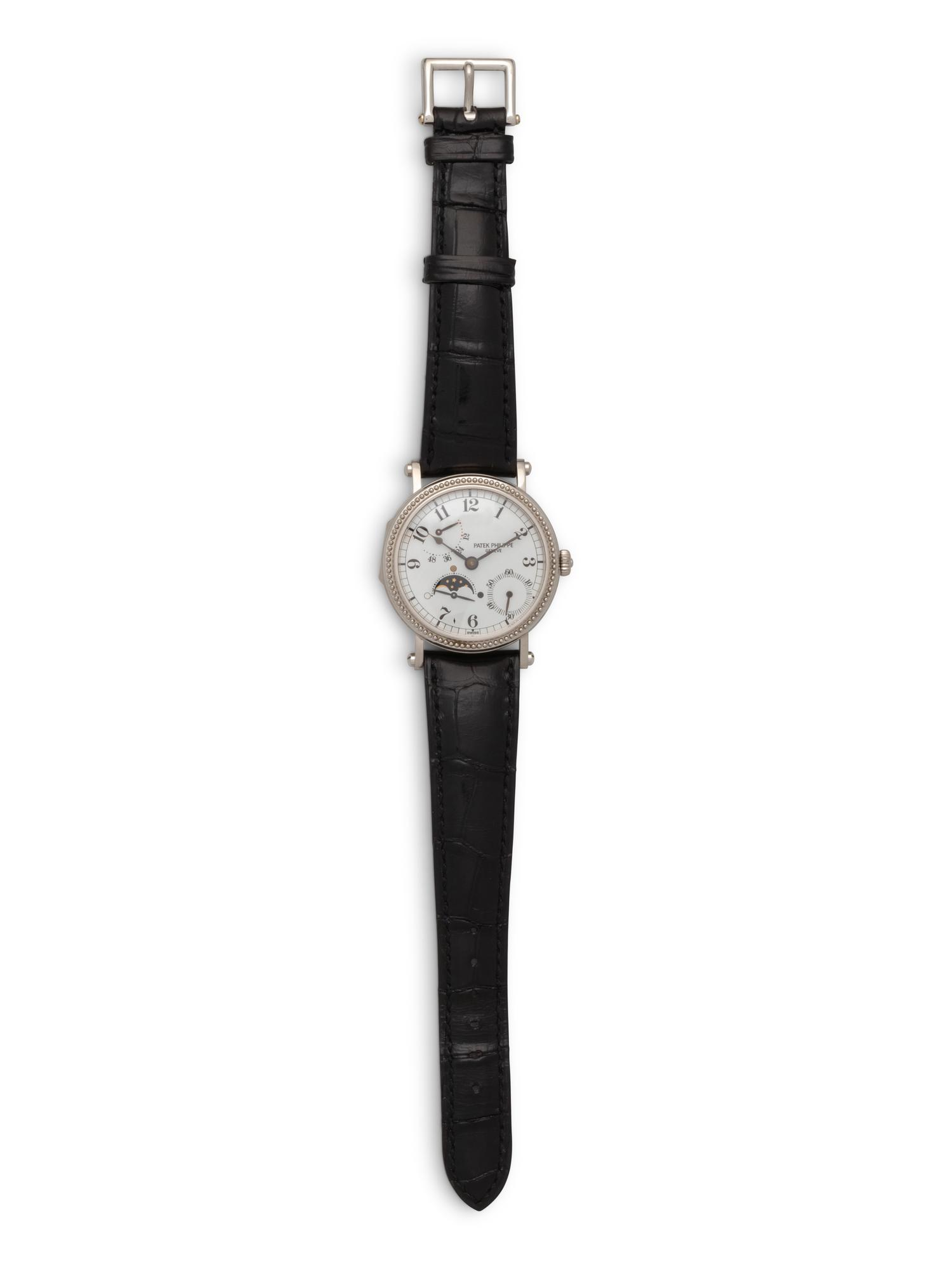 PATEK PHILIPPE, REF. 5015 PLATINUM MOONPHASE WATCH