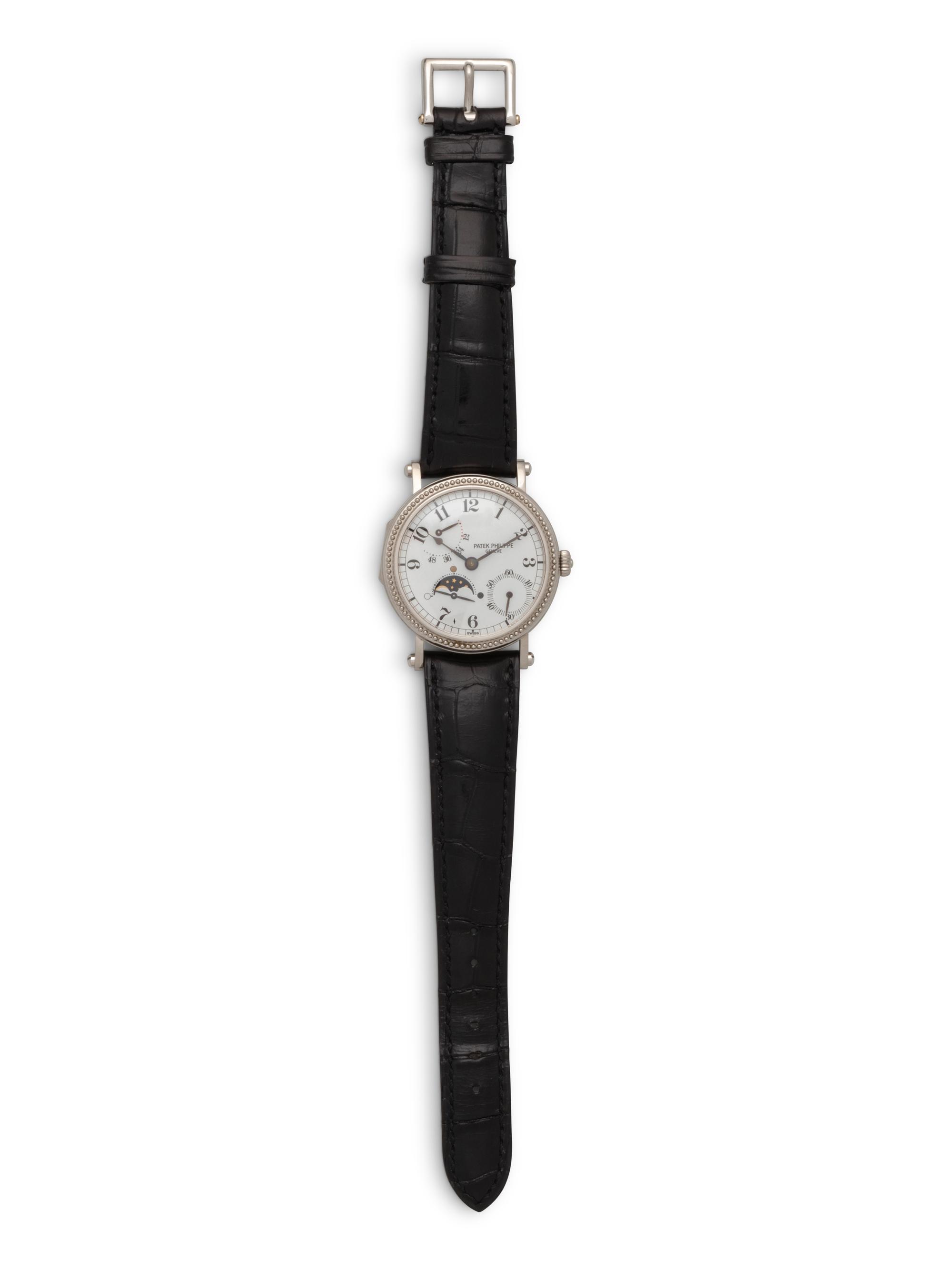 PATEK PHILIPPE, REF. 5015 PLATINUM MOONPHASE WATCH