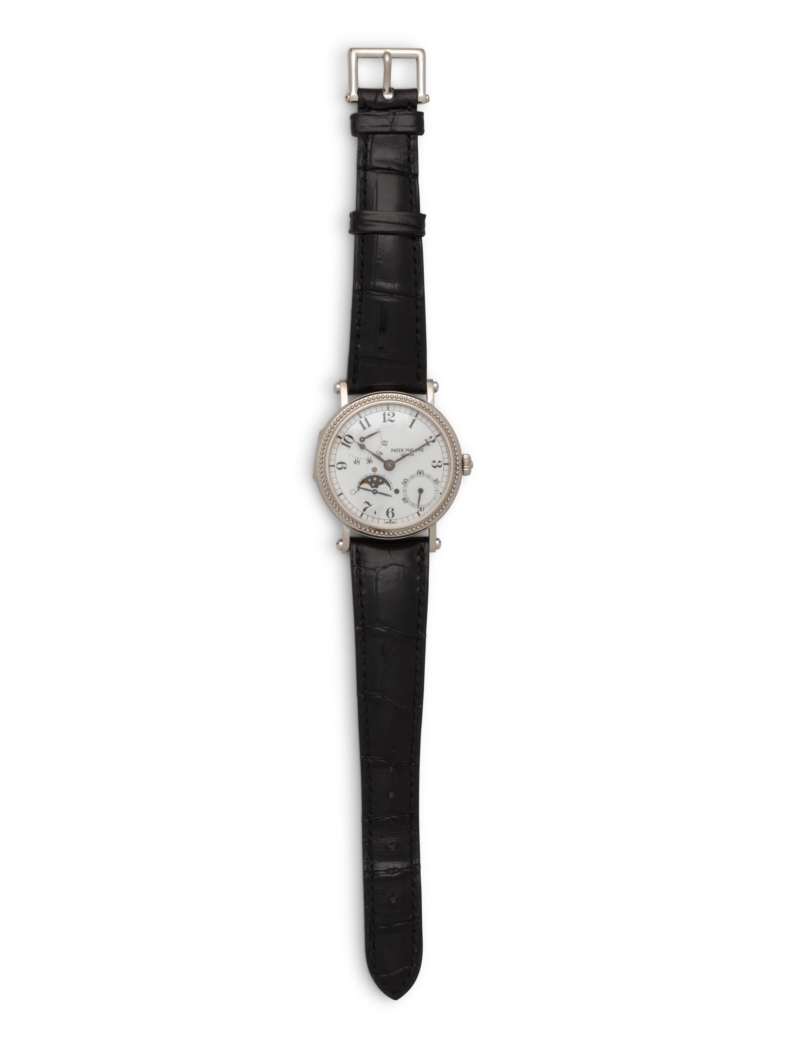 PATEK PHILIPPE, REF. 5015 PLATINUM MOONPHASE WATCH