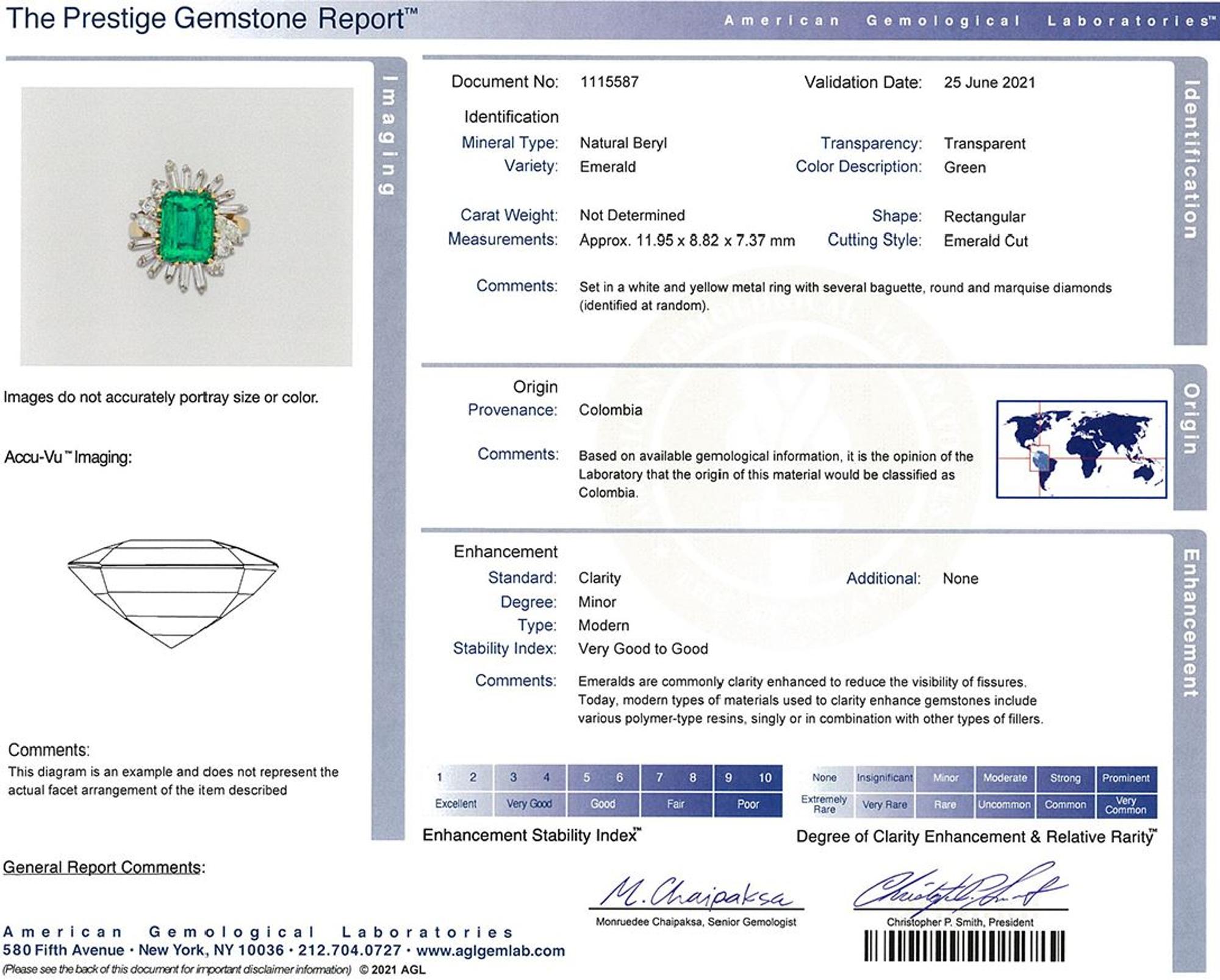EMERALD AND DIAMOND RING