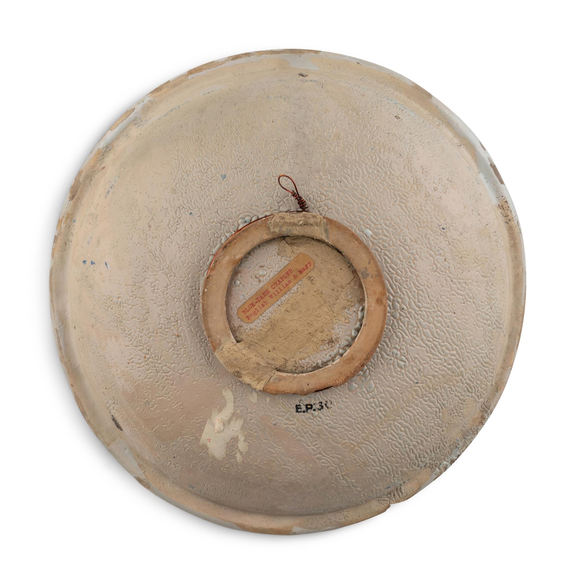 An English Faience Blue-Dash Dish