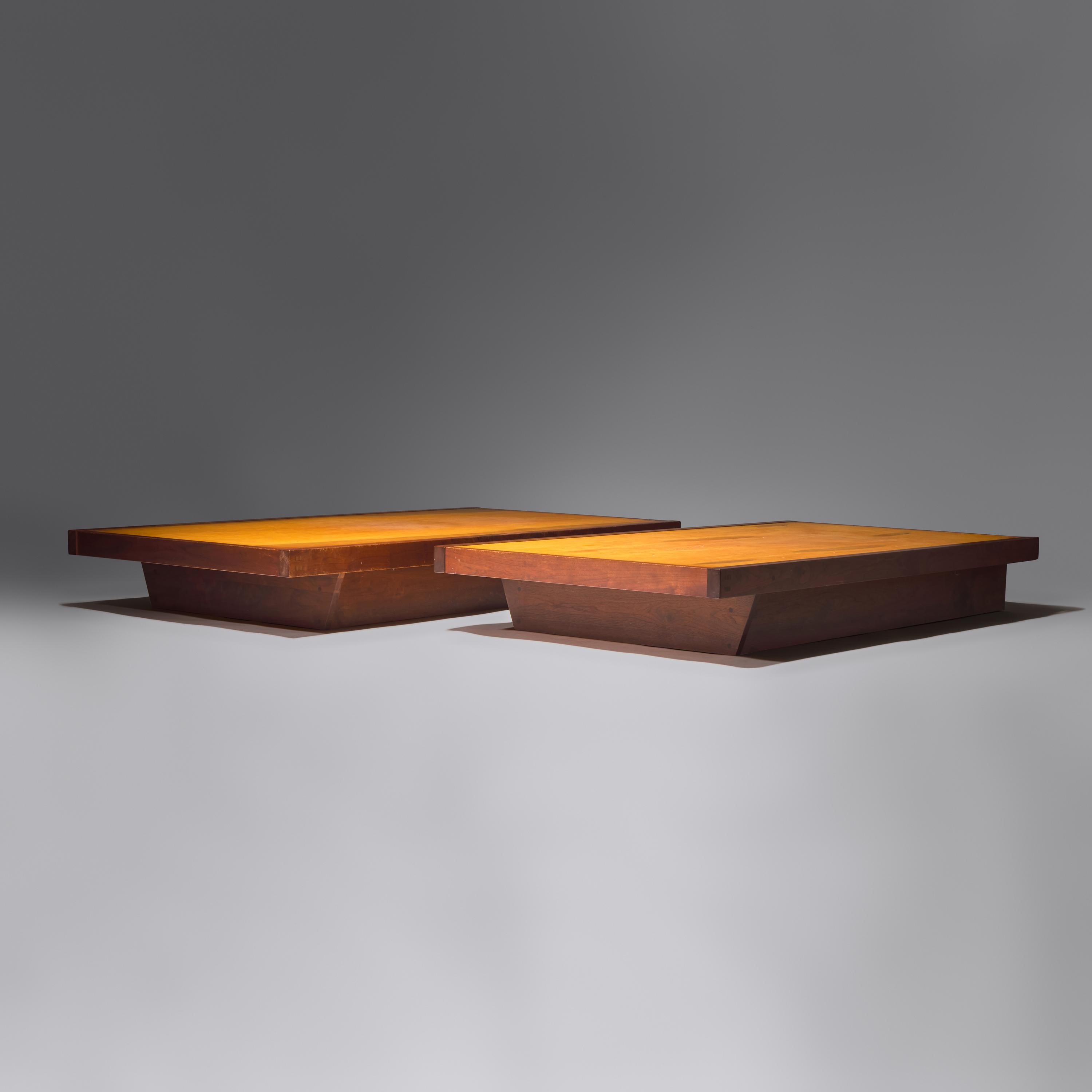 Pair of Conoid platform beds, twin size, 1965/1966
