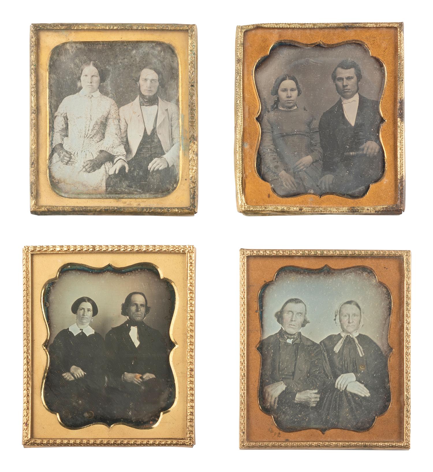 [EARLY PHOTOGRAPHY]. 20 sixth plate daguerreotypes featuring couples.