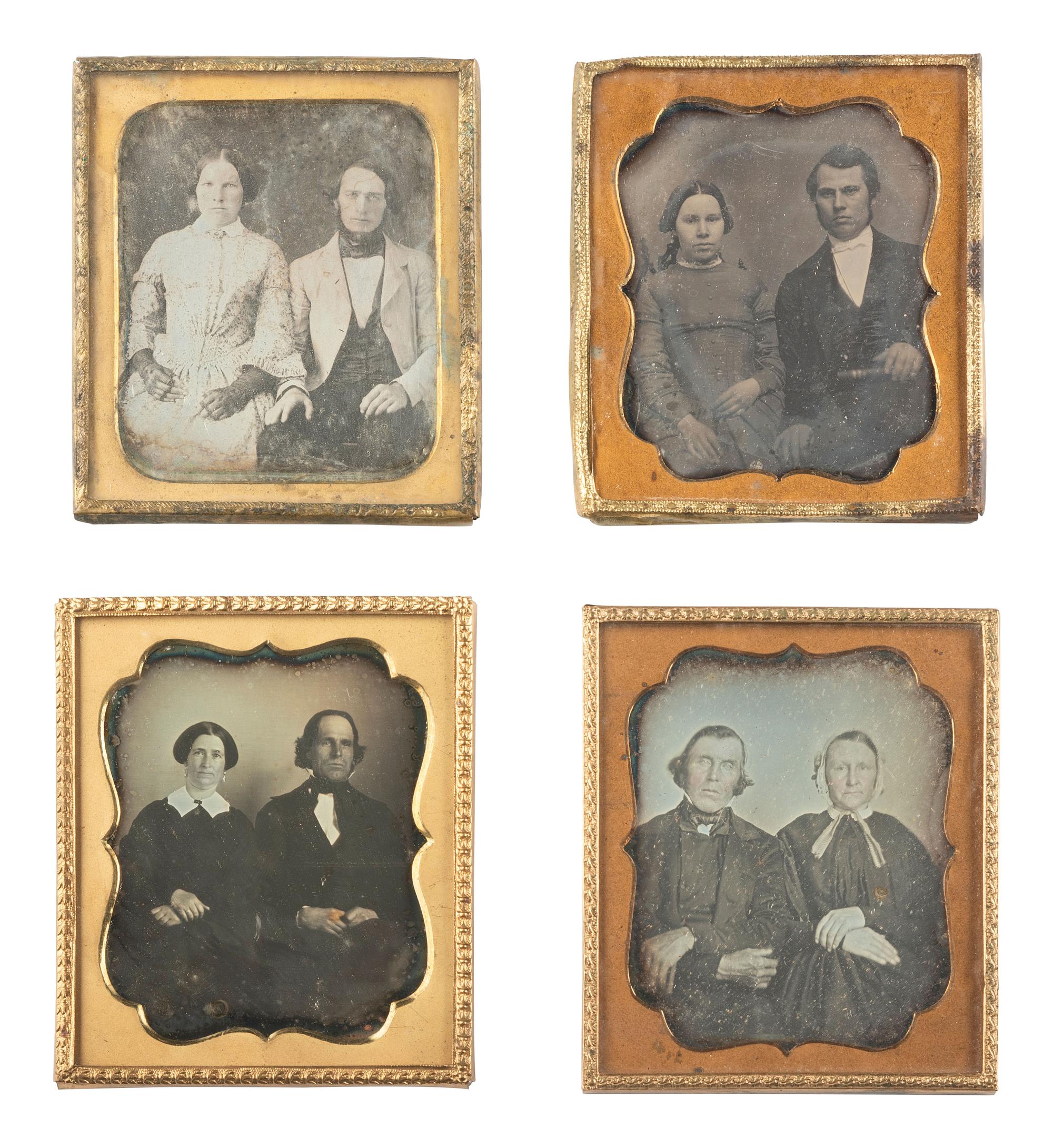 [EARLY PHOTOGRAPHY]. 20 sixth plate daguerreotypes featuring couples.