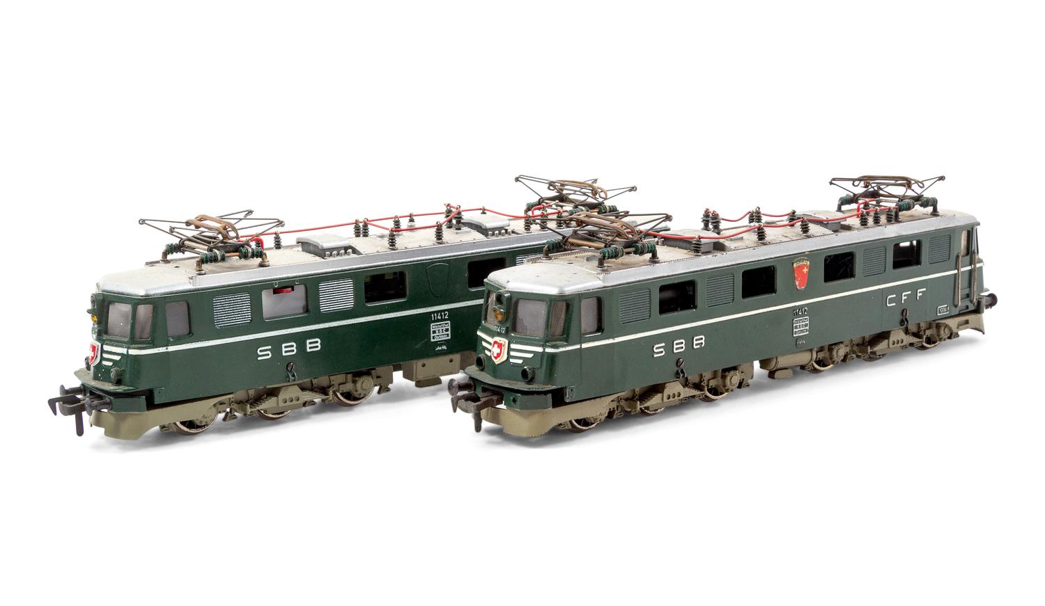 Two Fleischmann Polychrome HO-Gauge SBB/CFF: Crocodile Locomotives