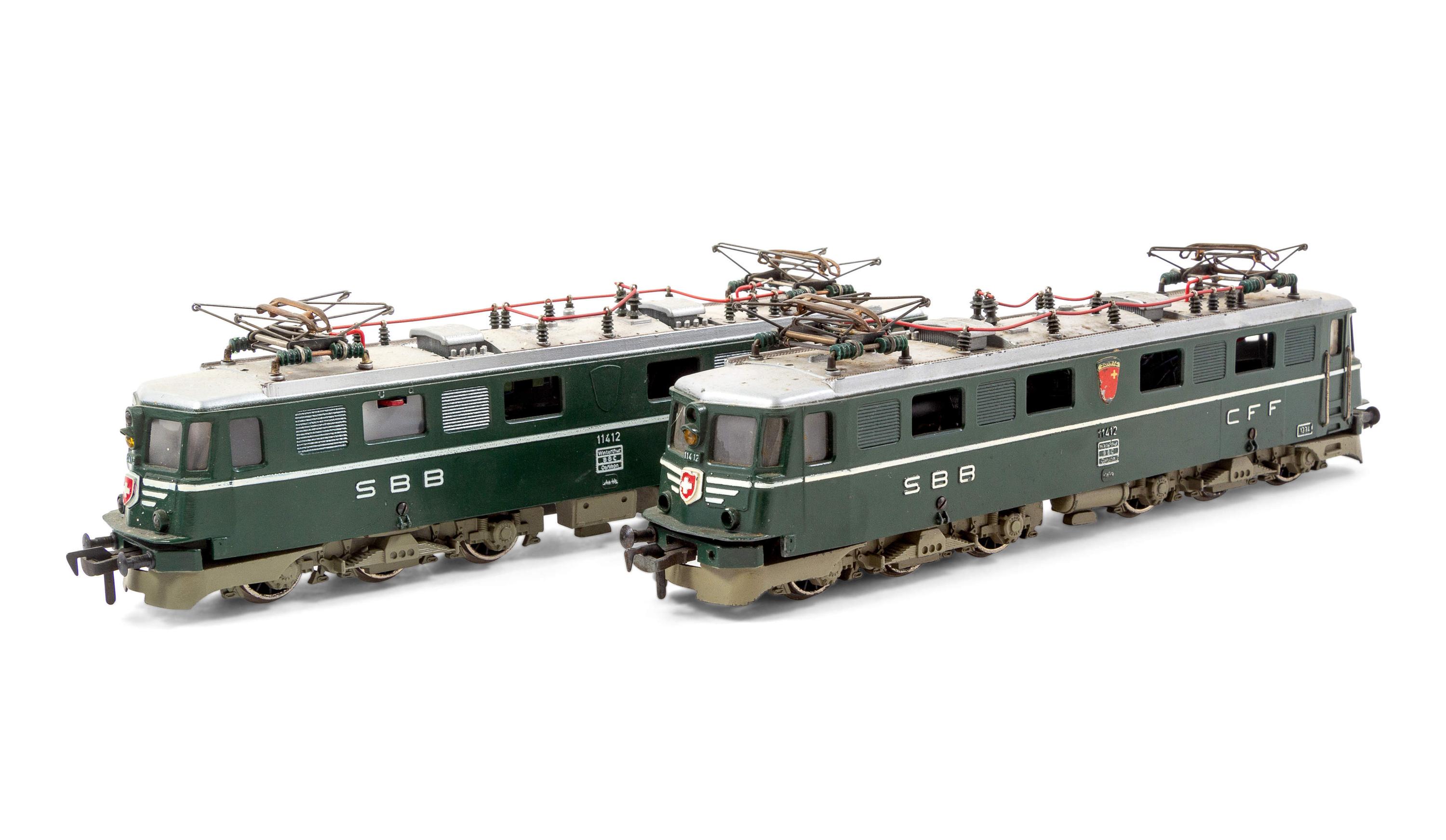 Two Fleischmann Polychrome HO-Gauge SBB/CFF: Crocodile Locomotives