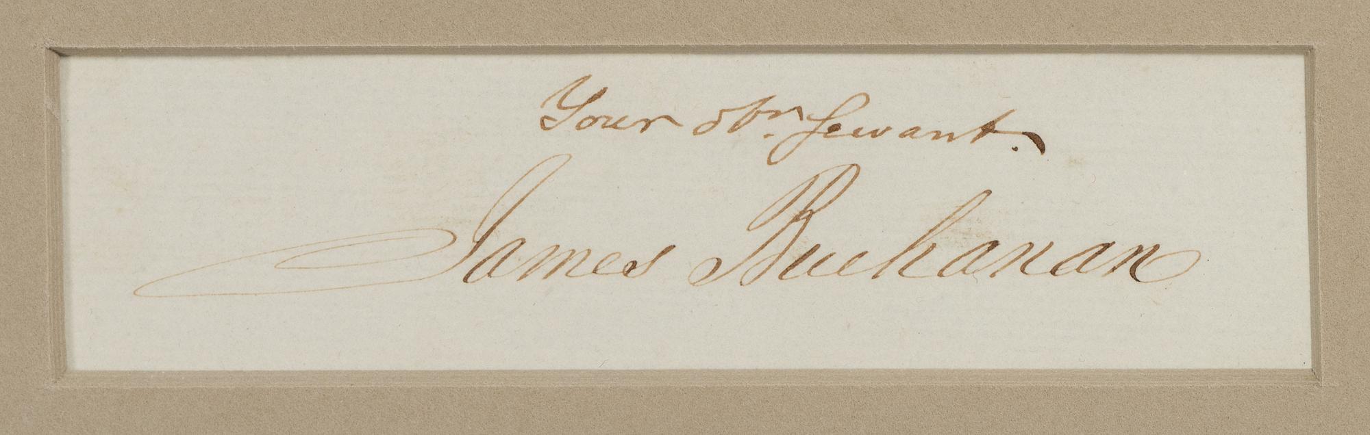 BUCHANAN, James (1791-1868) -- CALHOUN, John C. (1782-1850). Clipped signatures, comprising:
