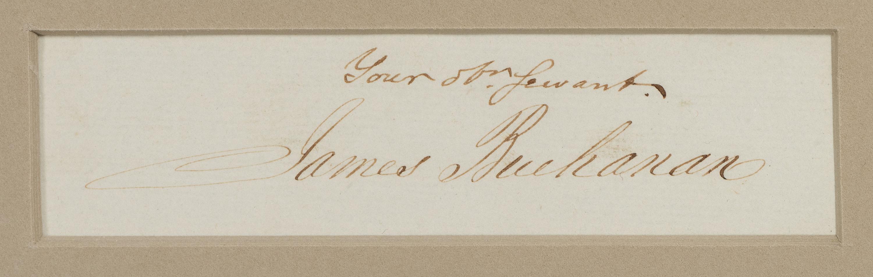 BUCHANAN, James (1791-1868) -- CALHOUN, John C. (1782-1850). Clipped signatures, comprising: